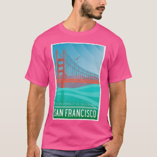 Camiseta San Francisco California Art Deco Nouveau Viagem P