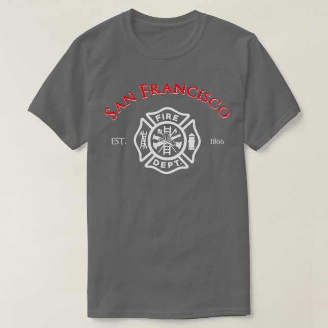 Camiseta San Francisco California Fire Rescution Department (Frente do Design)
