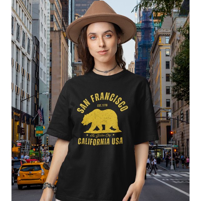 Camiseta San Francisco California" Vintage Bear (Criador carregado)