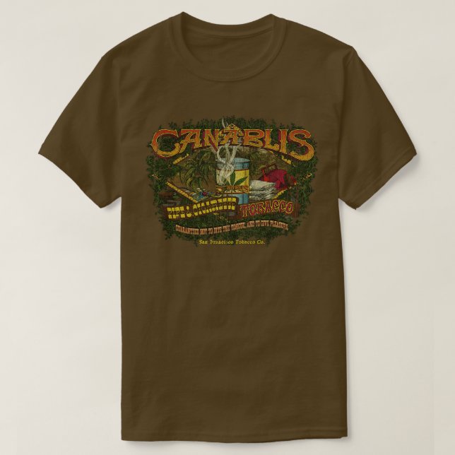 Camiseta San Francisco Cigarro Co Canablis 1967 (Frente do Design)