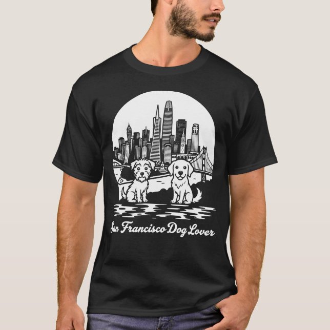 Camiseta San Francisco City California Dog Lover (Frente)