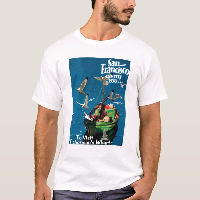 Camiseta San Francisco, o cais de CaliforniaFisherman (Frente)