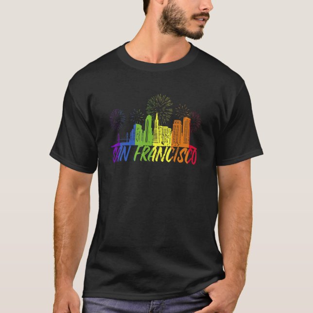 Camiseta San Francisco Pride Skyline  Pride Parade San Fran (Frente)