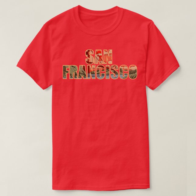 Camiseta San Francisco Typografia Art TSirt (Frente do Design)