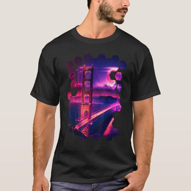 Camiseta San Francisco Vaporwave Aesthetic Retro Style I Lo (Frente)