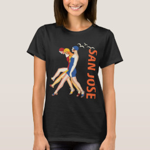 Camiseta San Jose Art Deco Retro Laranja Viagem