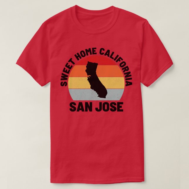 Camiseta San Jose California 2 (Frente do Design)