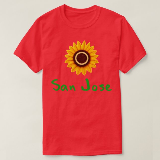 Camiseta San Jose Sunflower (Frente do Design)