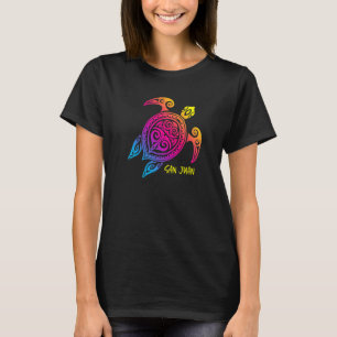 Camiseta San Juan Porto Rico Sunset Sea Turtle Beach Vacat