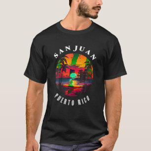 Camiseta San Juan Porto Rico Vintage Graphic Retro 70s Sun