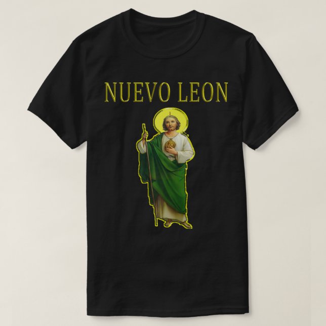 Camiseta San Judas Tadeo Nuevo Leon s e Zip Premium (Frente do Design)