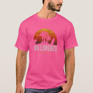 Camiseta San Lorenzo Califórnia Retro Surfista Praia Vintag