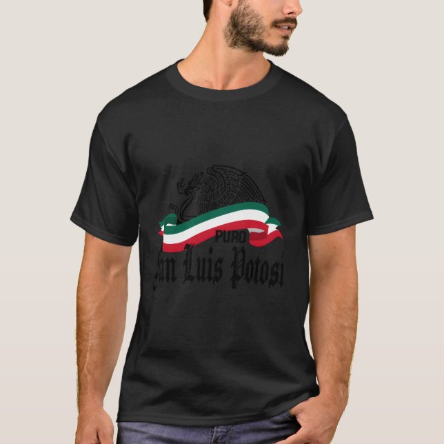 Camiseta San Luis Potosí México Puro San Luis Potosí Flag E (Frente)