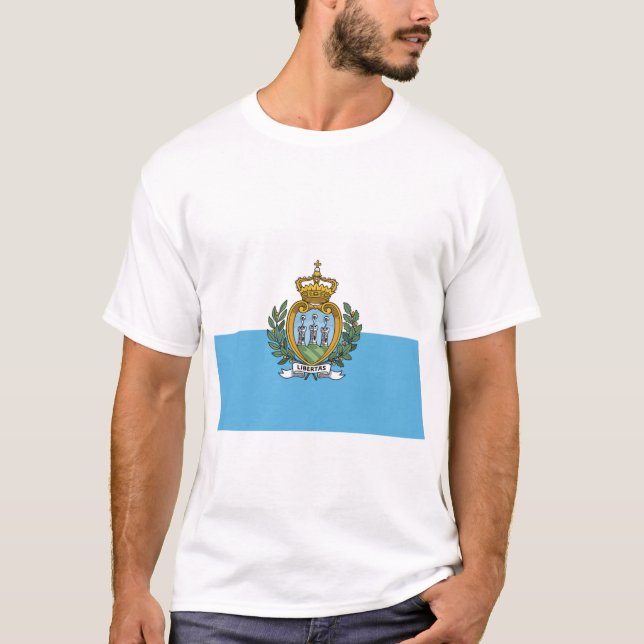 Camiseta San Marein - San Marino Flag (Frente)