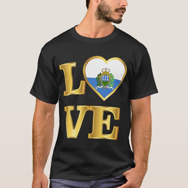 Camiseta San Marino Flag Orgulho e Amor Sammarineses (Frente)