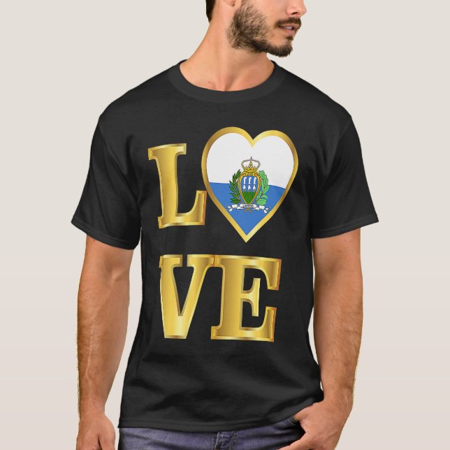 Camiseta San Marino Flag Sammarinese Pride and Love (Frente)