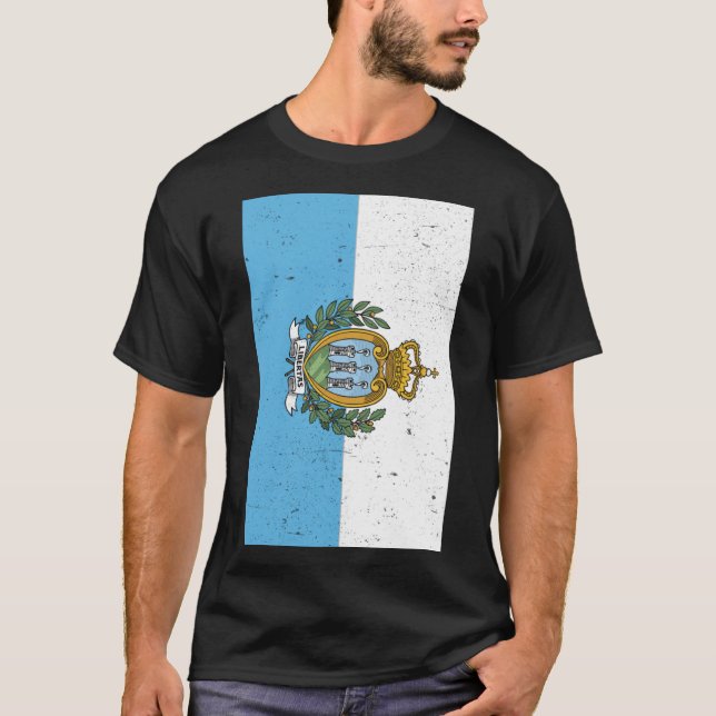 Camiseta San Marino Flag San Marinese Viagem (Frente)