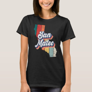 Camiseta San Mateo City Retro Vintage Hometown Califórnia