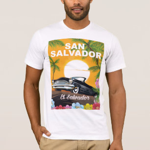 Camiseta San Salvador, poster de viagens retrô de El Salvad