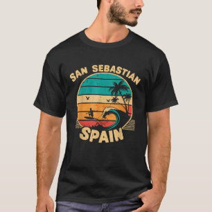 Camiseta San Sebastian Espanha Cidade Apaixonada Por Surf