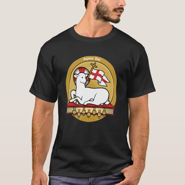 Camiseta Sanctus Agnus Dei Lamb Deus Massa Latina Tradicion (Frente)