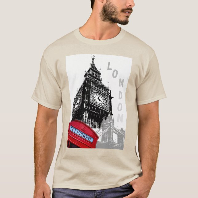 Camiseta Sand Color London Big Ben Clock Tower Westminster (Frente)