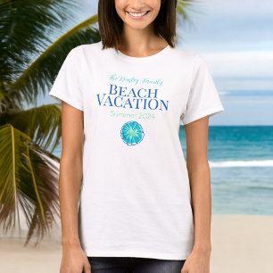 Camiseta Sand Dollar Custom Beach Cruise Férias de Reunião