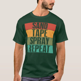 Camiseta Sandape Spray Repeat Auto Body Painter Car retro f