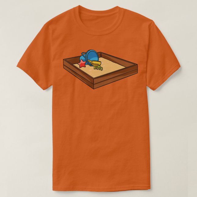 Camiseta Sandbox E Areia De Brinquedos (Frente do Design)