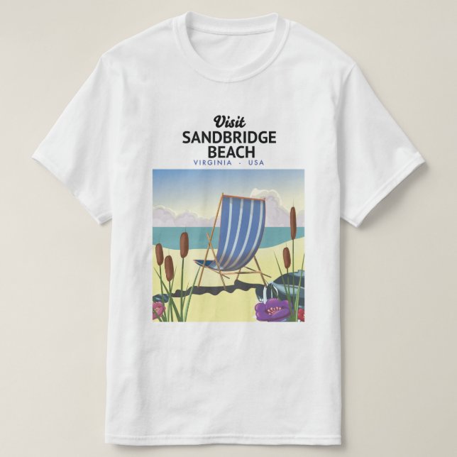 Camiseta Sandbridge Beach Virginia USA, (Frente do Design)