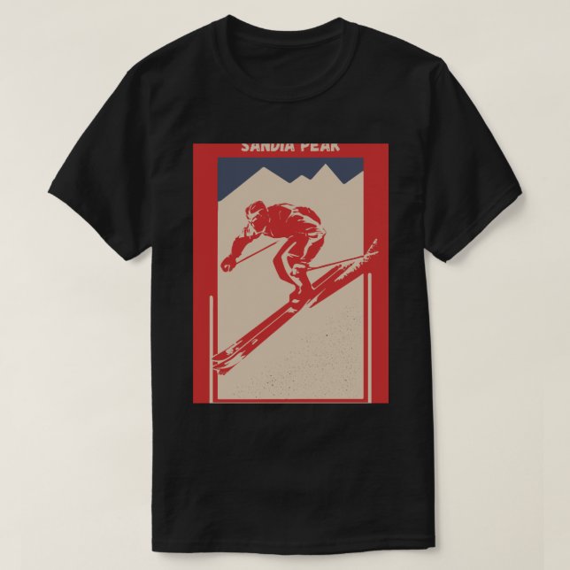 Camiseta Sandia Peak em Albuquerque, Novo México, Sandia Mo (Frente do Design)