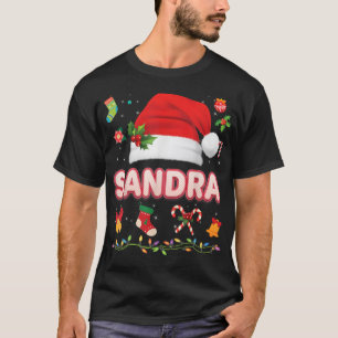 Camiseta Sandra Santa Claus Hat Família Feliz Natal Natal N