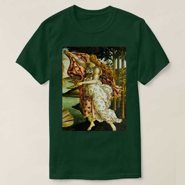 Camiseta Sandro Botticelli cota O Nascimento de Vênus A Hor (Frente do Design)