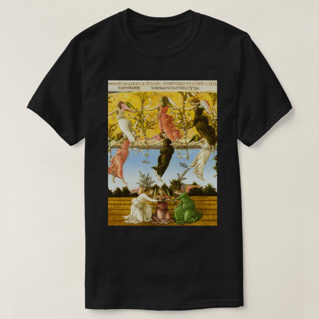 Camiseta Sandro Botticelli quotA nativa mística (Frente do Design)