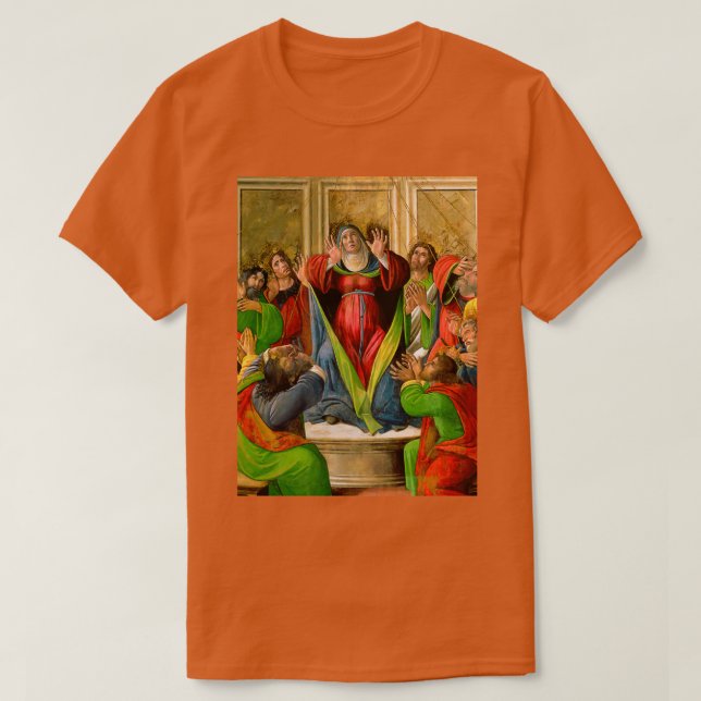 Camiseta Sandro Botticelli quotDescent Of The Holy Ghostquo (Frente do Design)