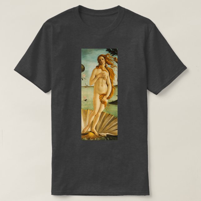 Camiseta Sandro Botticelli quotO Nascimento de Venusquot 1 (Frente do Design)