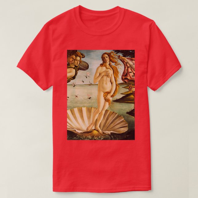 Camiseta Sandro Botticelli quotO Nascimento de Venusquot 2 (Frente do Design)