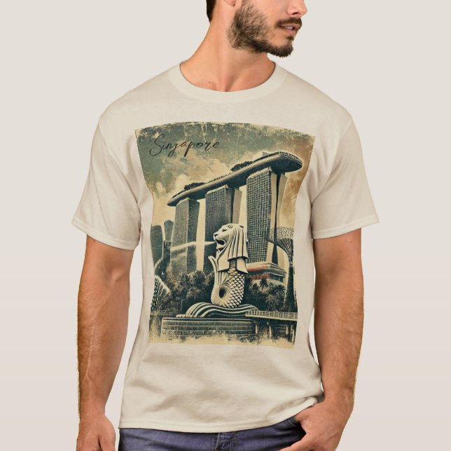Camiseta Sands da Marina Bay em Cingapura Distante (Frente)
