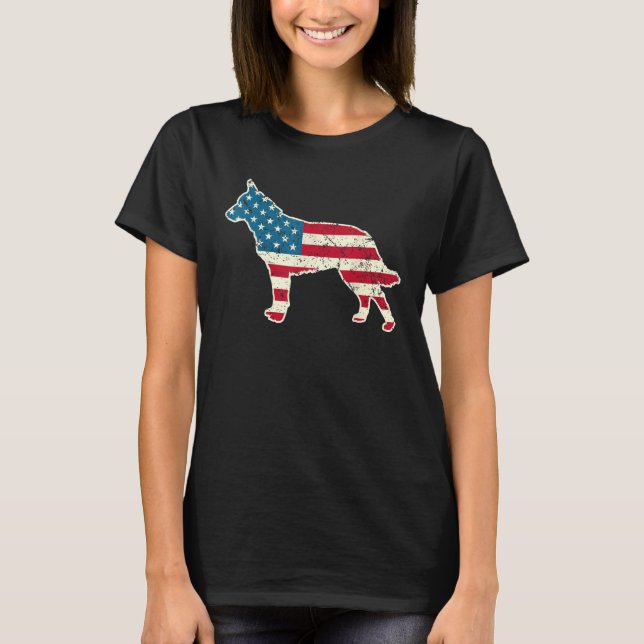 Camiseta Sanduíche australiano de Cachorro Azul Heeler 4 de (Frente)