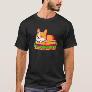 Camiseta Sanduíche de Cachorro Fofo Corgi