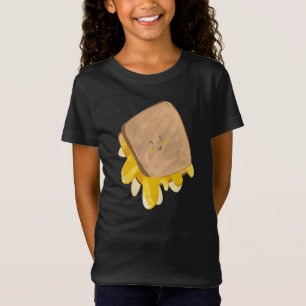 Camiseta Sanduíche De Derivação De Queijo Grelhado E Gelado