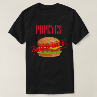 Camiseta Sanduíche De Frango De Popeyes Vendido Comida Verm