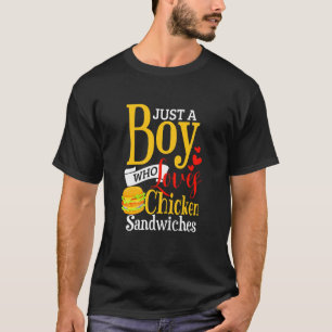Camiseta Sanduíche de Frango para Crianças Hambúrguer de