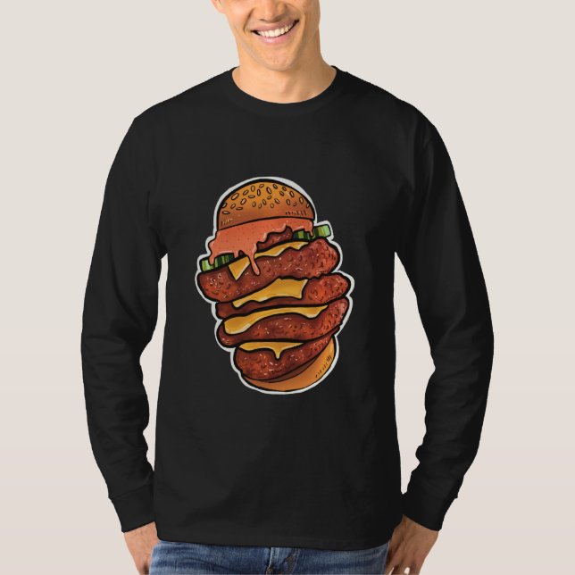 Camiseta Sanduíche De Galinha Com Molho Ilustra (Frente)