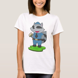 Camiseta Sanduíche de Polícia Guaxinim Polícia