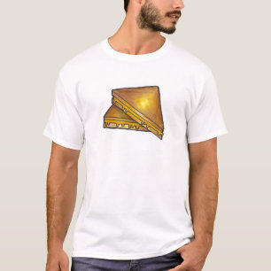 Camiseta Sanduíche de Toastie Cheddar Cheddar torrado