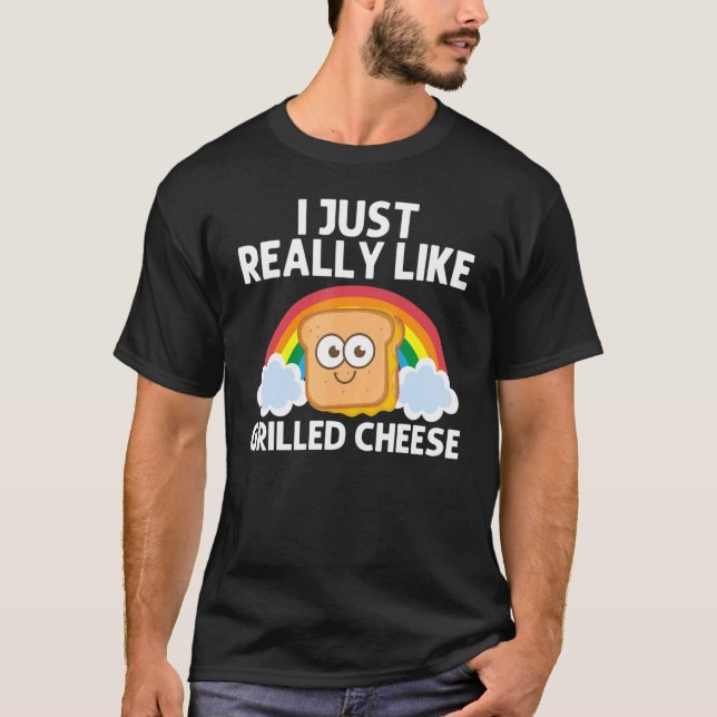 Camiseta Sanduíche Engraçado de Queijo Design (Frente)