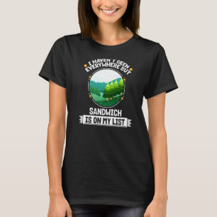 Camiseta Sanduíche Está Na Minha Lista Natureza Fora De Árv