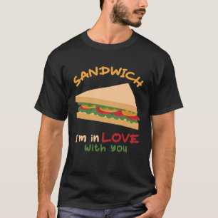 Camiseta Sanduíche Estou Apaixonado Por Você, Sanduíche Bur