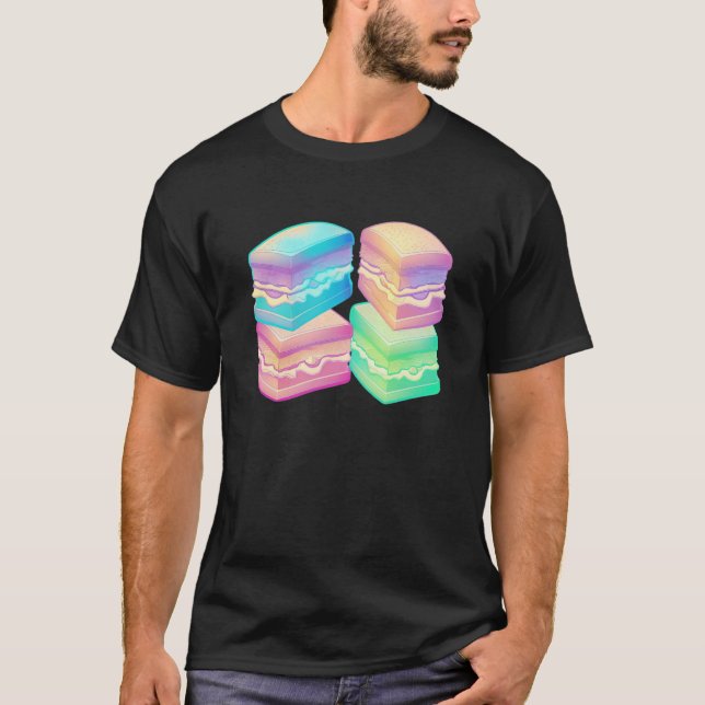 Camiseta Sandwiches Vaporwave Retrowave Aesthetic (Frente)
